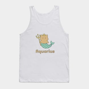 Aquarius Cat Zodiac Sign with Text Tank Top